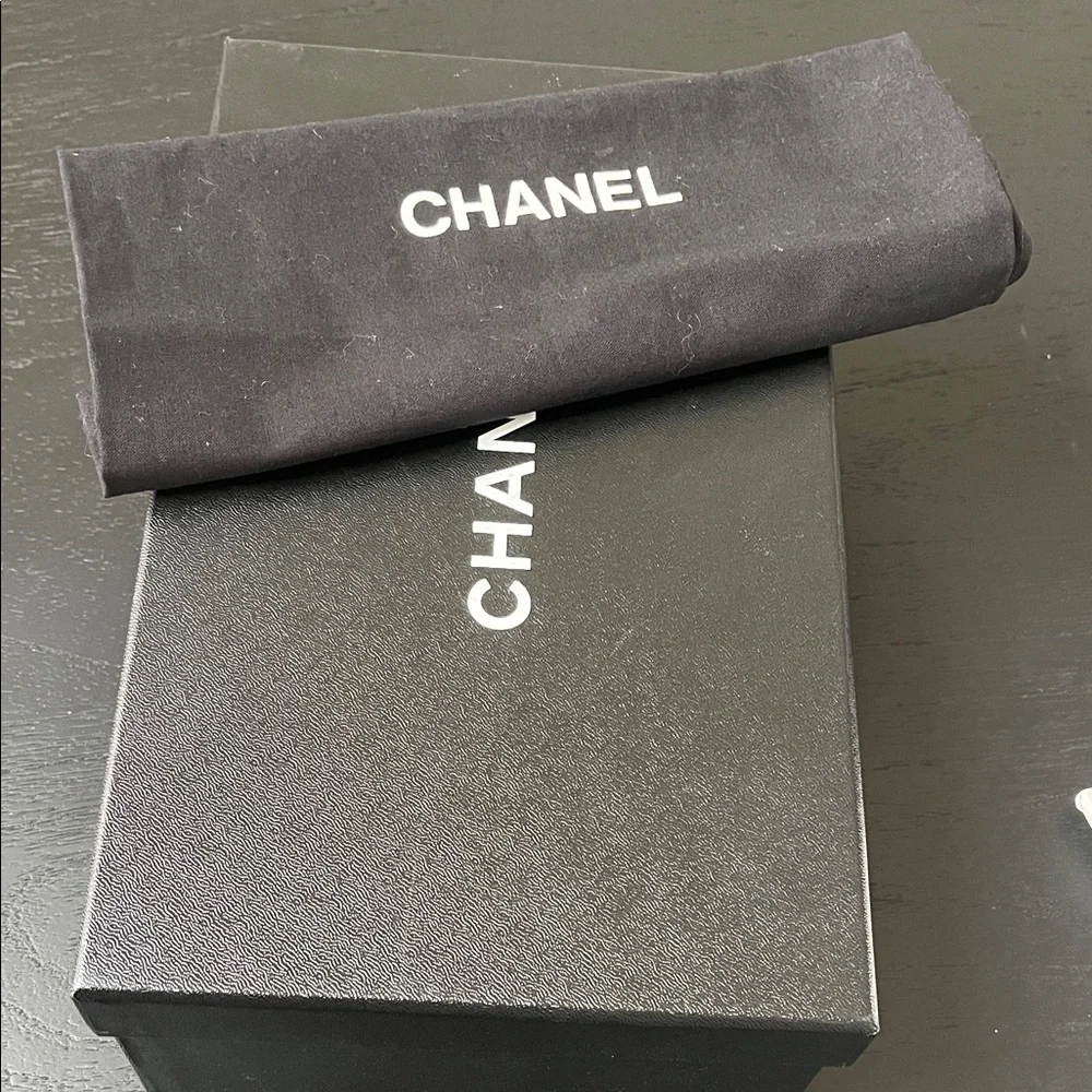 Chanel Black Box with Logo Dust Bag